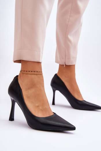  Pantofi cu toc subţire (stiletto) model 176823 Step in style  negru